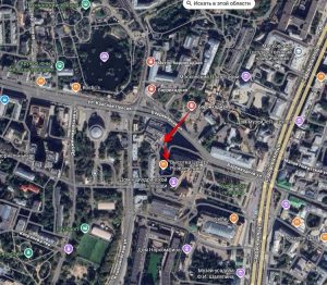 Расположение на карте ресторана в «Высотке» в Москве
